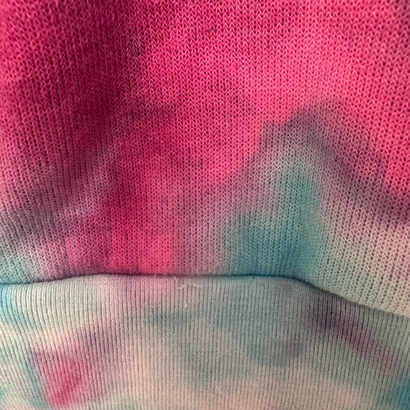 NWT AVIATOR NATION NINJA PULLOVER HOODIE SIZE XS TIE DYE TURQUOISE - Picture 9 of 10